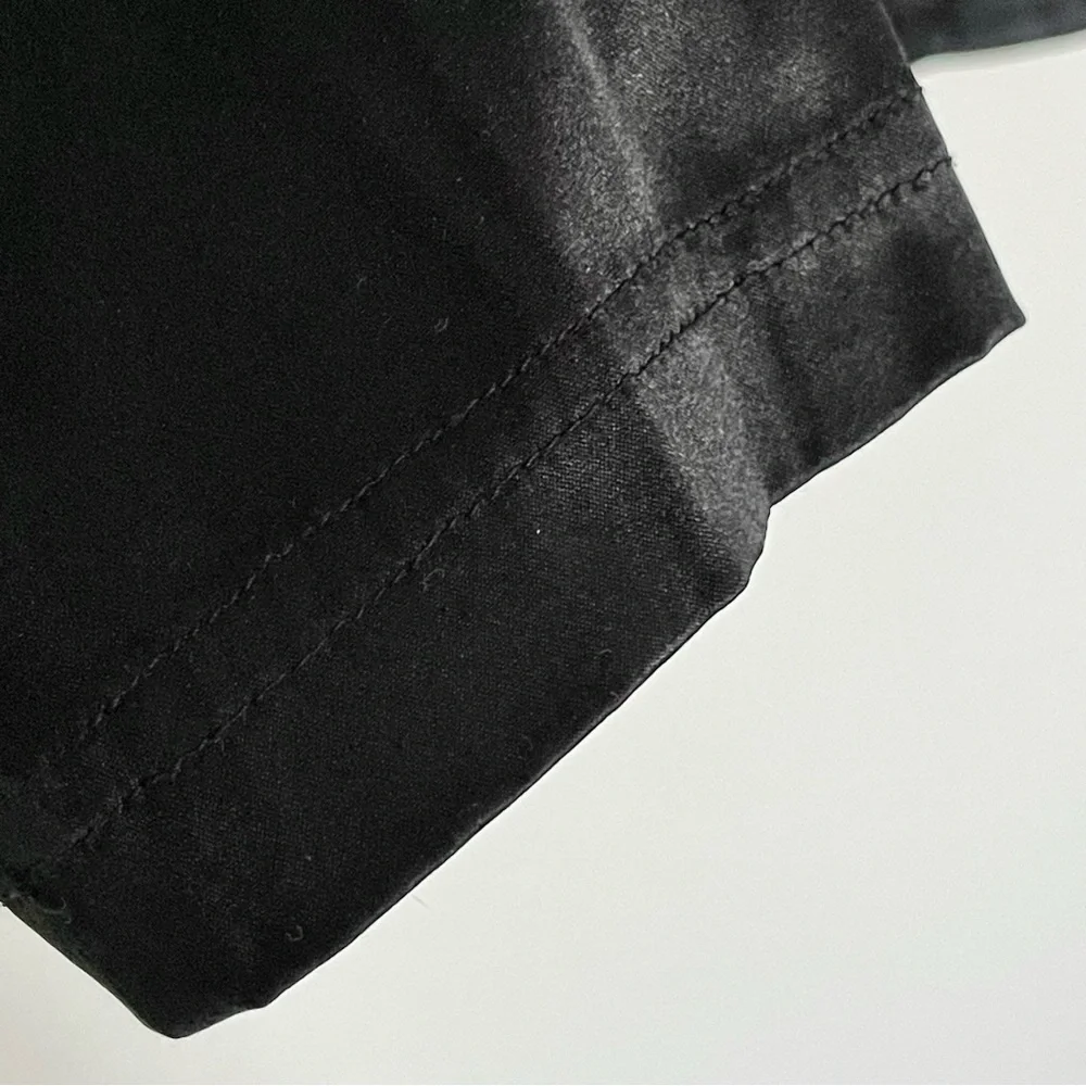 Starington Blouses by Charlotte Black Silk Button-Down Shirt Size 14 (10-12) - Picture 8 of 11